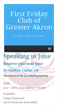 Mobile Screenshot of firstfridayclubofgreaterakron.org